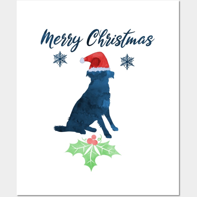 Christmas Australian Shepherd Wall Art by TheJollyMarten